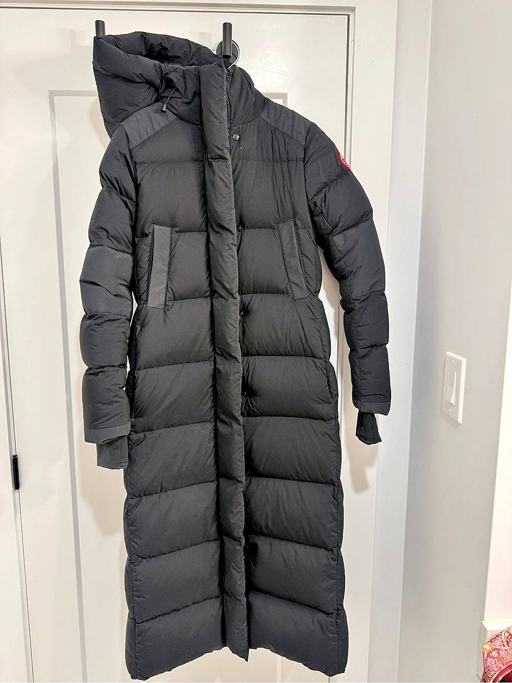 Canada Goose Mystique Parka Black Long Puffer Coat Small